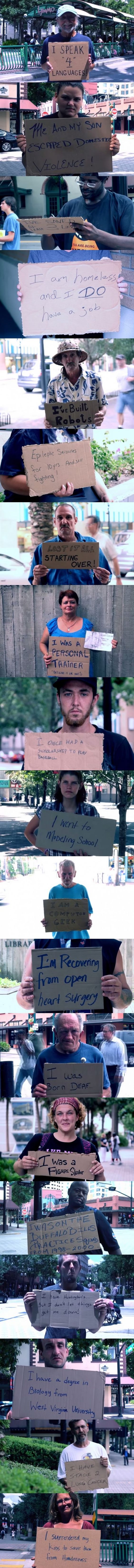 Blameless Homeless Cardboard Stories