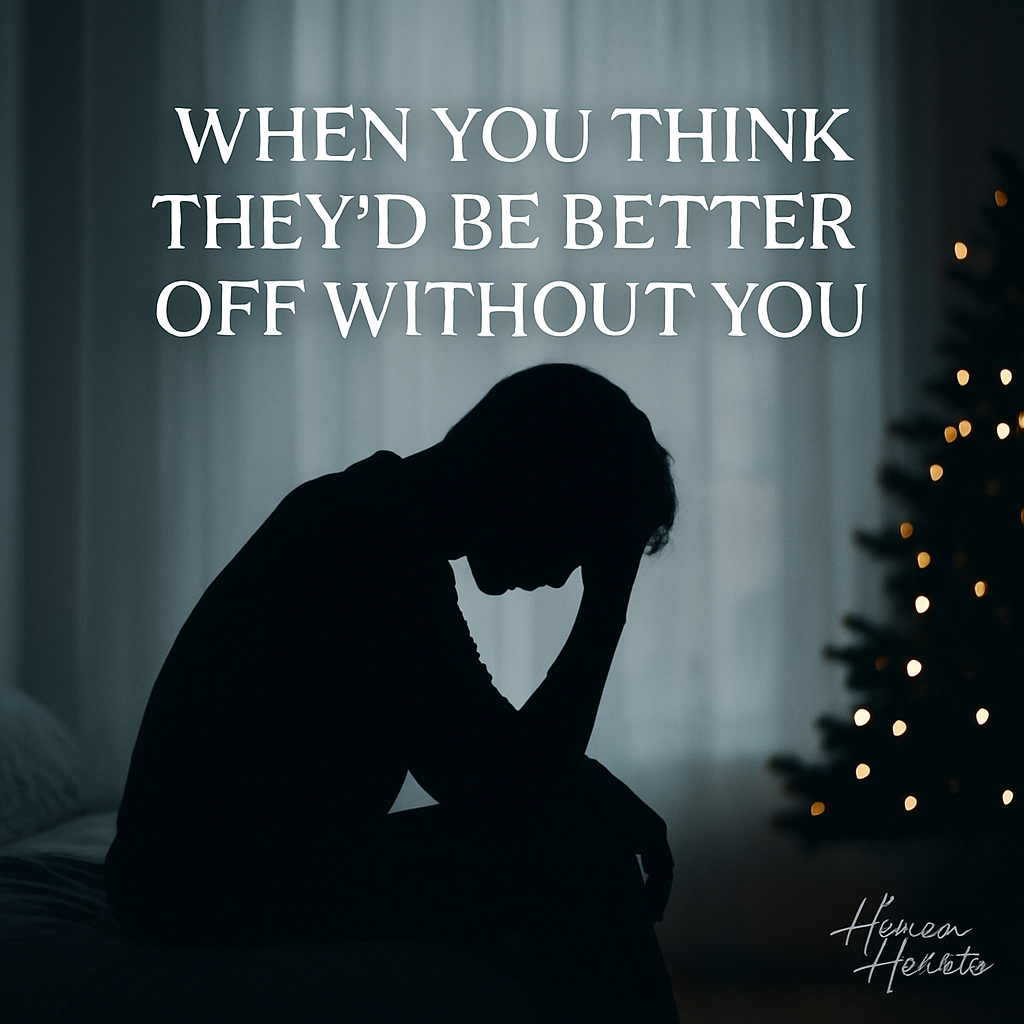 When you think they'd be better off without you!