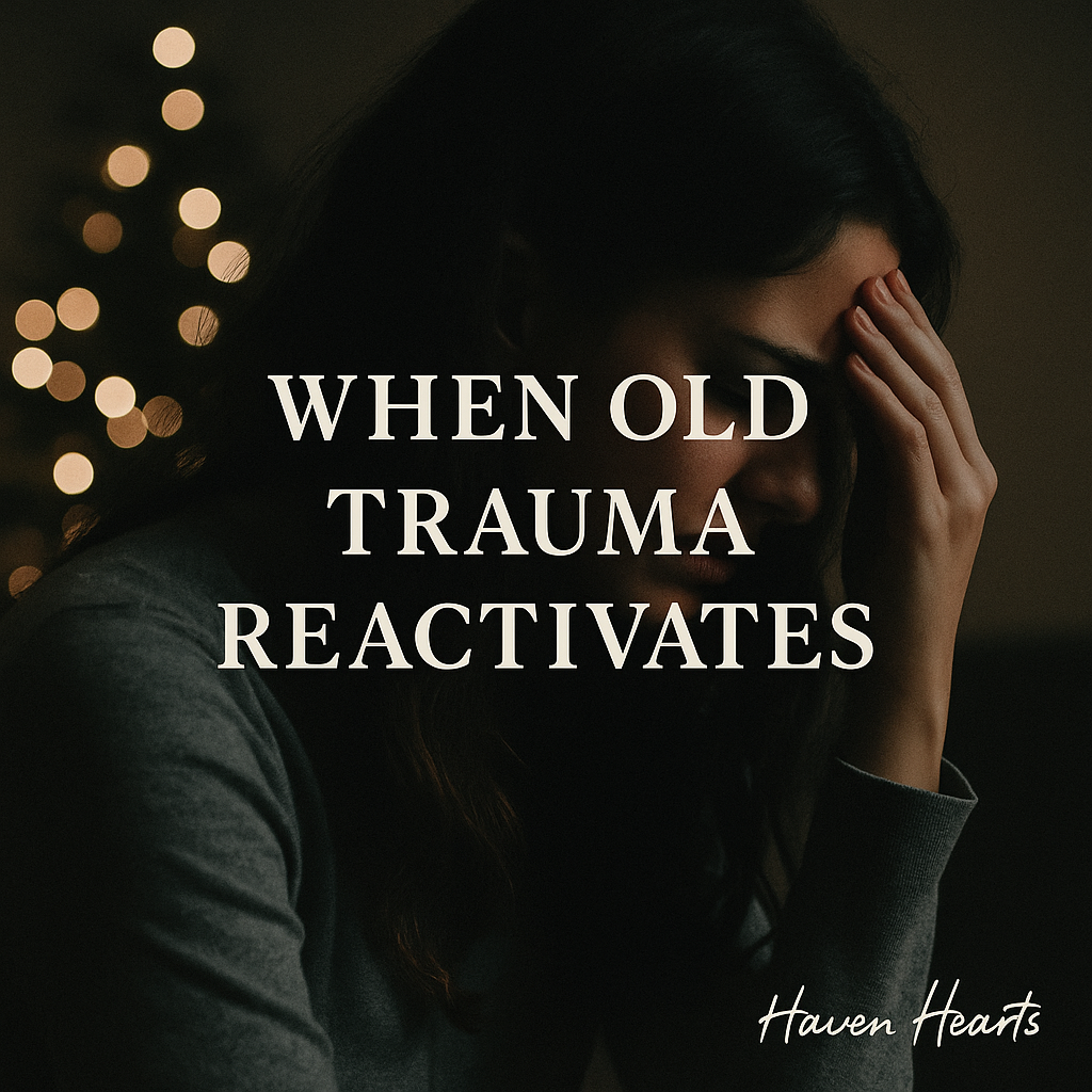 The holidays activate old trauma: voices, memories, smells, traditions, people.

Your body remembers what your mind tries to bury.

You’re not “overreacting.”
You’re reliving.

And God promises presence—not avoidance—through the fire
